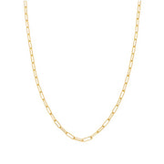 SETHI 14K Yellow Gold Paperclip Chain Necklace